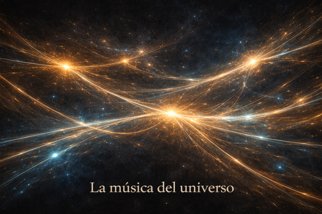 Cronohilos vibrando en el espacio cuántico, estructura del tiempo en Dioses Oscuros.