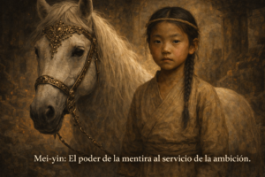 Mei-yin, encarnación de la Mentira en Dioses Oscuros, niña que usó el engaño para alcanzar el poder absoluto.