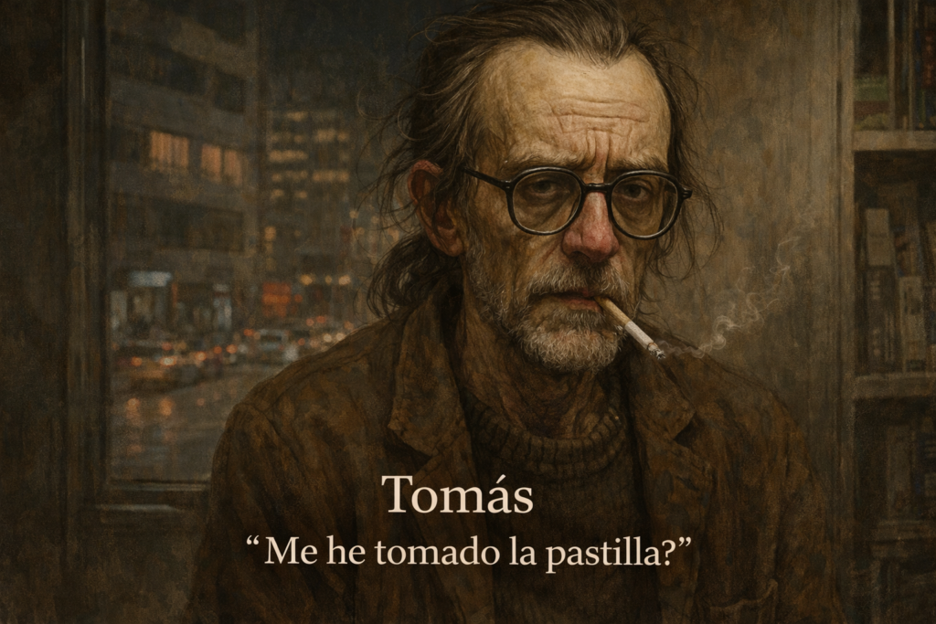 Tomás Vignau, científico excéntrico y conspiranoico en la novela Dioses Oscuros.