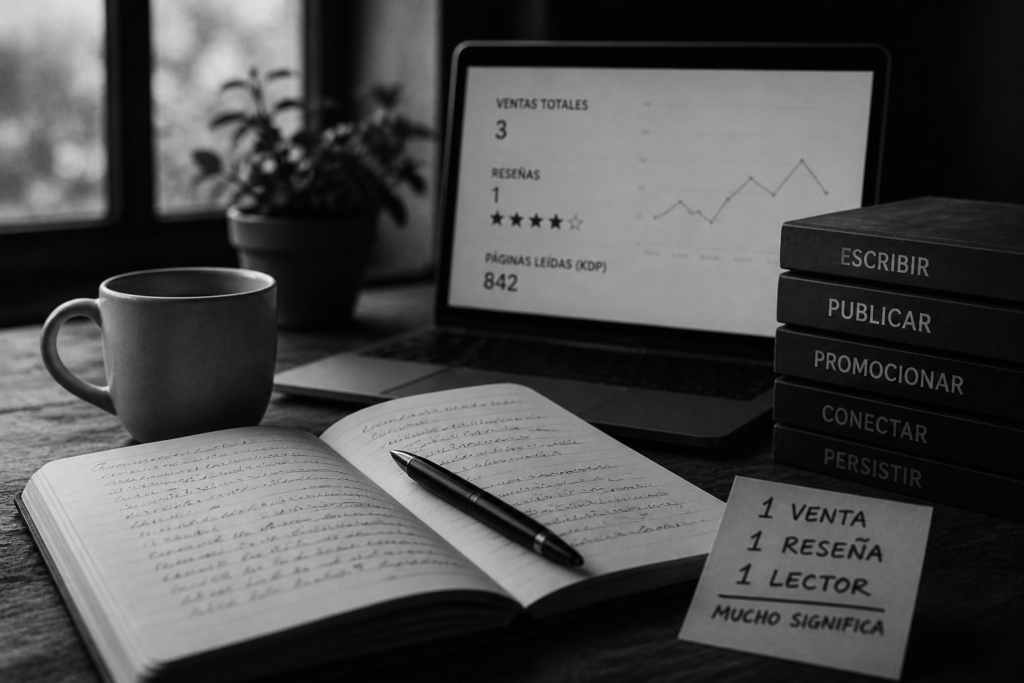 escritorio con libro y ordenador