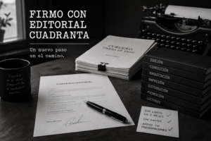 Imagen anuncio firma con editorial Cuadranta